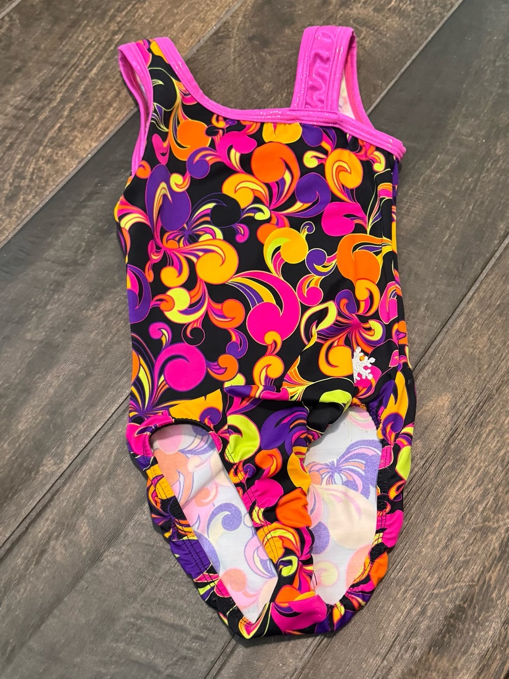 EUC Snowflake Designs Swirl Leotard